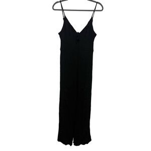ASTR The Label Black sleeveless Scoop Neck Cicley wide leg jumpsuit size large